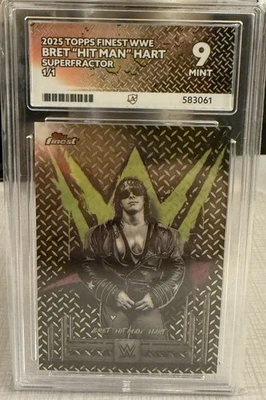 2025 Topps Finest WWE Bret “Hit Man” Hart Superfractor 1/1  OPEN TO OFFERS - Image 1 of 3