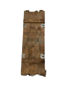 Vintage Military Ammo Crate Wood Box M2 or M30 Mortar "6-54"  33x12x6 - Picture 1 of 5