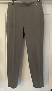 Women’s St John Gray Pintuck Ankle Pants Size 8 - Picture 1 of 10