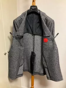 KITON CIPA Wool Coat Gray Size 52 XL New Made in Italy Men's Overcoat Unused - Picture 1 of 7