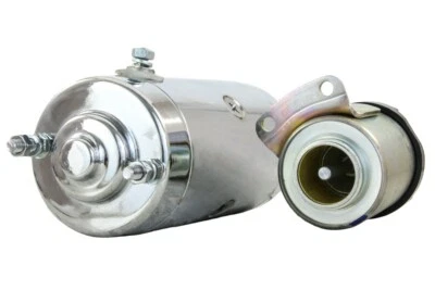 CHROME STARTER & SOLENOID FITS HARLEY SPORTSTER 1000 ELECTRIC START 1972-80 - Image 1 of 4