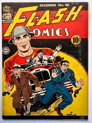 FLASH COMICS #48 EN MUY BUEN ESTADO/F 5,0 DC 1943 CLÁSICO DC EDAD DE ORO! PÁGINAS BLANCAS! Foto 1 de 4