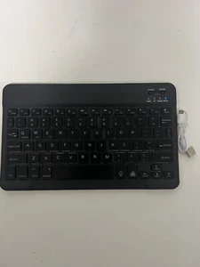 Ultra-thin 10'' Bluetooth Keyboard Compatible With Iphones, Ipads, Tablets, & TV - Picture 1 of 11