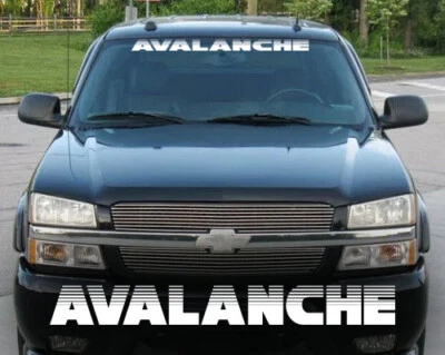 Calcomanía adhesiva de vinilo para parabrisas Avalanche para camioneta Chevrolet Chevy 43" Foto 1 de 2