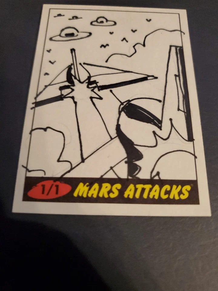 2012 TOPPS MARS ATTACKS HERITAGE  Diego Jourdan Pereira 1/1 Sketch Card - Image 1 of 2