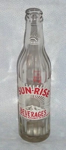 Botella de refresco de vidrio vintage Sun-Rise Beverages de 10 oz excelente estado - Imagen 1 de 4