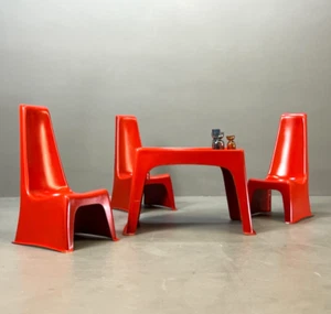 Rar: Günter Beltzig Poly Bel Twen Collection - Tisch und 3x Stuhl - Vintage - Bild 1 von 11