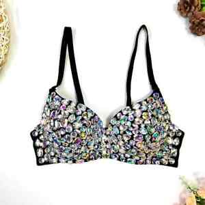 Colorful Belly Dance Bra Corset Ultra-short Big Backless Stage Top Club