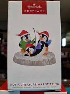 2022 Hallmark Keepsake Ornament Playful Penguins Not A Creature Was Stirring NEW - Picture 1 of 1