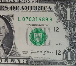 JULY 3rd 1989 Birthday Anniversary Date Note One Dollar Bill Series 2021 - Picture 1 of 3