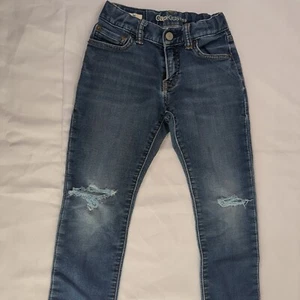Gap Kids Boys Size XS (4-5) Slim Fit Ripped Distressed Jeans Adjustable Waist - Picture 1 of 5