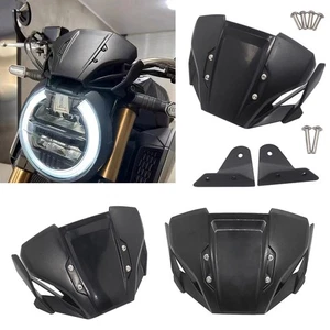 Windscreen Deflector Front Windshield Wind CB650R 2019-2024 For Honda New Black - Picture 1 of 8