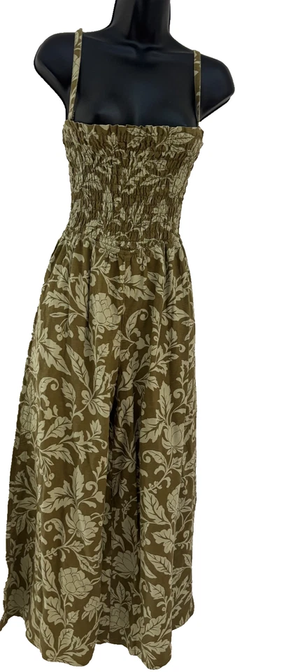 NWT Anthropologie Pilcro Pants Romper Size XS P Smocked Top Wide Leg Pockets - Image 1 of 4