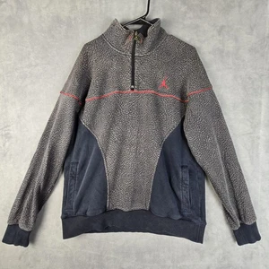 Nike Air Jordan 3 Fleecejacke Sweatshirt Elephant Print Schwarz Rot Grau Herren XL - Bild 1 von 11