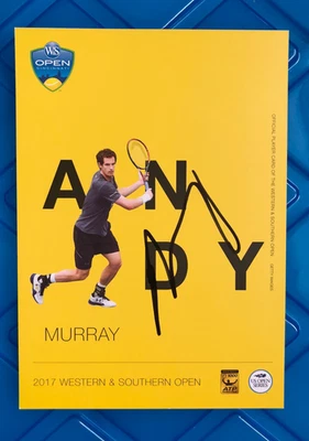 Tarjeta Promocional Andy Murray Autografiada 5x7 W&S Abierta ¡¡¡BELLEZA!!!! Foto 1 de 2