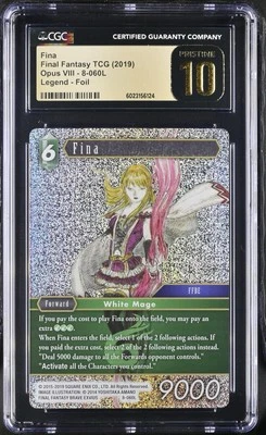 Fina [Foil] 8-060L Opus VIII Final Fantasy Brave Exvius CGC Pristine 10 Pop 1 - Image 1 of 3
