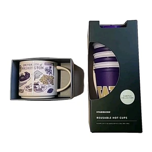 Starbucks Universidad de Washington UW Huskies Seattle AGOTADO Juego de tazas nuevo - Imagen 1 de 9
