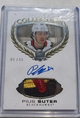 2020-21 Upper Deck The Cup Pius Suter NHL Collection Sick Patch Auto /35 - Image 1 of 2