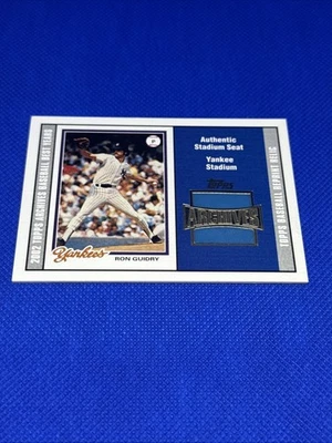 2002 Topps Archives Seat Relics Ron Guidry #TSR-RG New York Yankees ￼ - Image 1 of 4