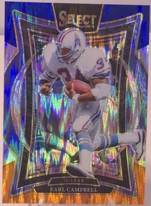 Earl Campbell 2024 Select Blue & Green Shock Prizm #54 /35 Oilers - Picture 1 of 2