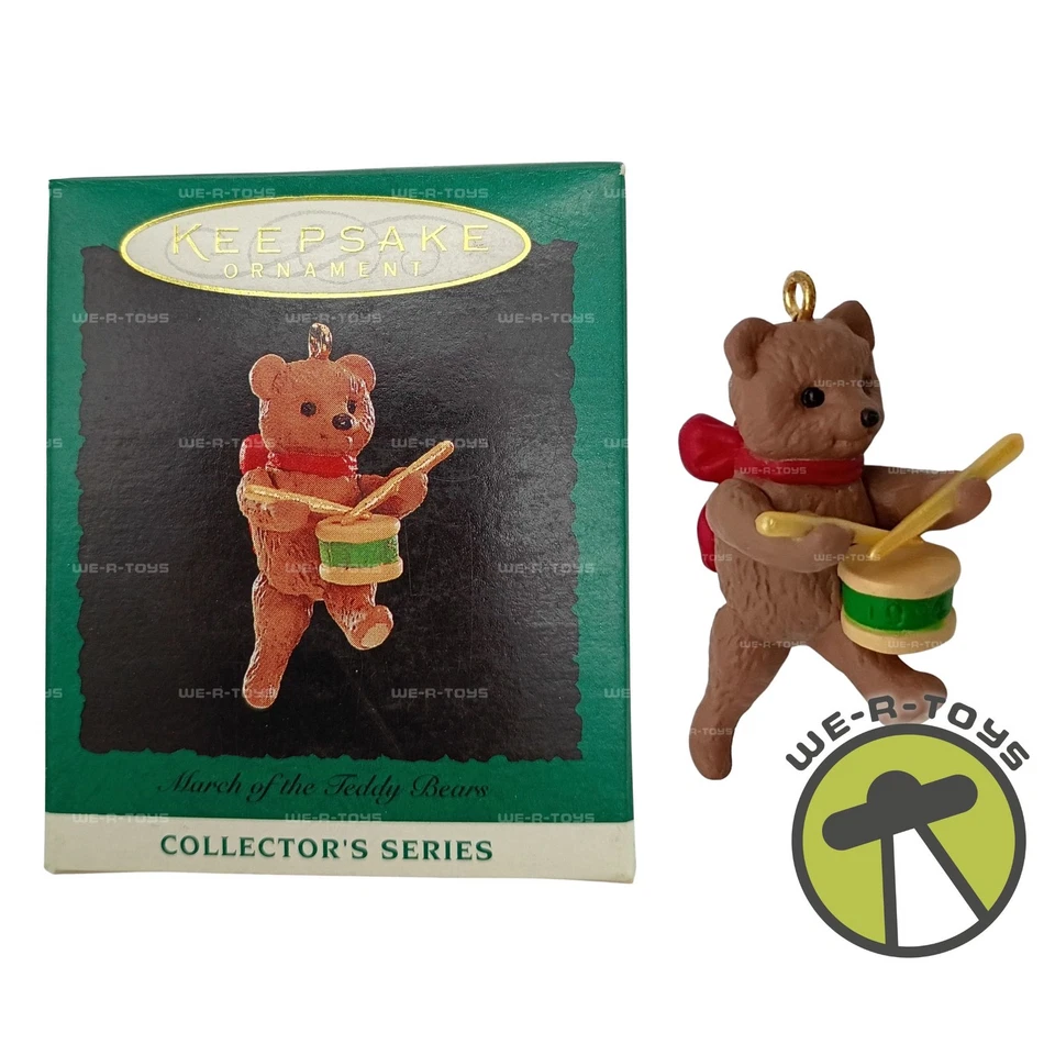“March of the Teddy Bears” Mini 1994 Hallmark Keepsake Christmas Ornament W/Box