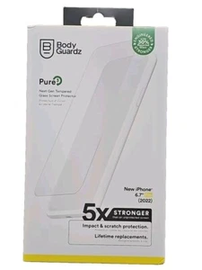 BodyGuardz Pure 3 Tempered Glass Screen Protector for Apple iPhone 14 Pro Max - Picture 1 of 2
