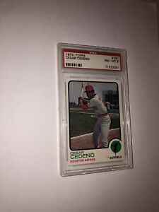 1973 Topps - #290 Cesar Cedeno PSA Grade 8 NM-MT Baseball Trading Card