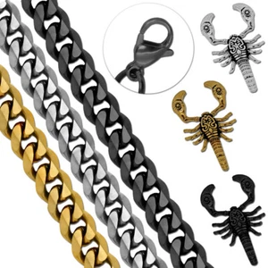 Set Kettenanhänger Anhänger Skorpion + Panzerkette Glieder Königskette Edelstahl - Bild 1 von 10