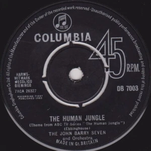 The John Barry Seven And Orchestra – The Human Jungle (1963) 7" vinyl single VG/ - Picture 1 of 4