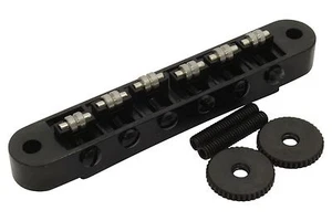 Roller Bridge Tune-o-Matic with m4 threaded posts Gibson Les Paul - Black - Picture 1 of 4
