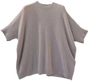 WASABI Oversize Flausch Pullover Pulli EG 44-46-48 Baby-Alpaka Rundhals beige - Bild 1 von 3
