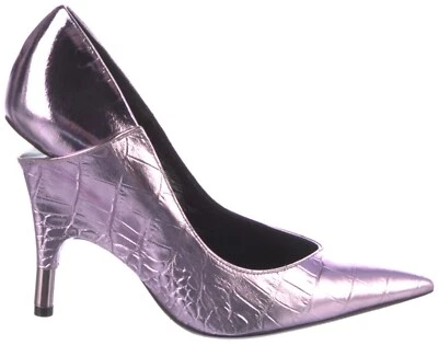 Tom Ford Metallic Purple Croc Leather Sculptured Wedge Pointed Pumps 36.5 $1690 - Image 1 of 4
