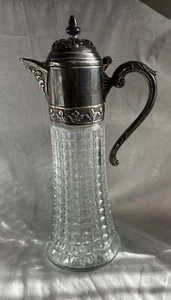 Vintage Claret Pitcher, Silver Plated Lid - Made In Italy - Picture 1 of 4