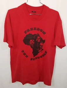 Malcolm X MLK Rosa Parks Africa szL screenstars 50/50 single stitch usa made 90s - Picture 1 of 5