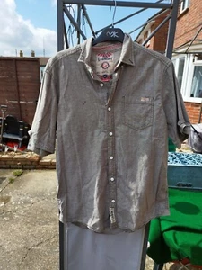 mens tokyo laundry shirt Size M Short Sleeve - Picture 1 of 9