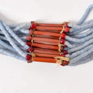 Fulani Beaded Necklace Nigeria 30 Inch - Picture 1 of 8