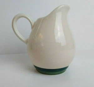Pfaltzgraff "Ocean Breeze" Stoneware Creamer Tealgreen/green stripe Retired - Picture 1 of 7