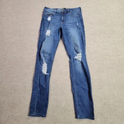 Hollister джинсы девочек 9 синий высоты супер узкие джинсовой ткани средний стирка искусственно состаренный - Изображение 1 из 4