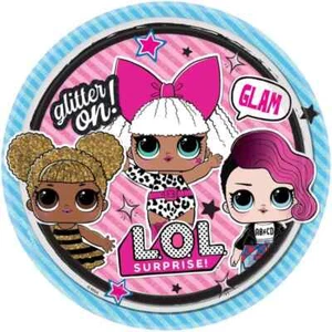 LOL Surprise Together 4EVA Large Paper Plates 23cm (9") 8pk Kids Birthday Party - Picture 1 of 1