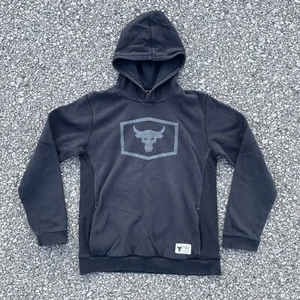 Under Armour Project Rock Hoodie Youth Boys YXL Black Brahma Bull Sweatshirt - Picture 1 of 12