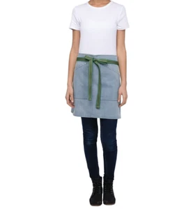 NEW! Chef Works 100% Cotton Unisex Berkeley Half Bistro Apron Sky Blue AHS01-SKY - Picture 1 of 3