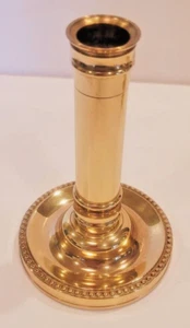 Baldwin Brass Vintage Pillar Candle Holders Candleholder 5.75” T 4”Diam Base - Picture 1 of 4