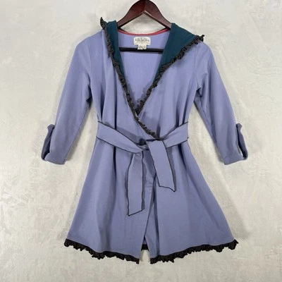 Chaqueta Matilda Jane para mujer XS azul con volantes sudadera con capucha larga hadas lazo cintura boho Foto 1 de 4