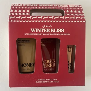Pink Victoria Secrets Winter Bliss Edición Limitada Set de Regalo de Vacaciones 3 Piezas Nuevo - Imagen 1 de 4