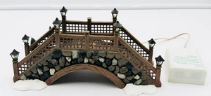 Department 56 Village Accessories “Fieldstone Footbridge" 52827 Lighted Works - Picture 1 of 9