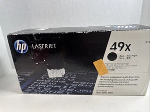 New Genuine HP 49X Black Toner Cartridge Box HP LaserJet 1320 - Afbeelding 1 van 5