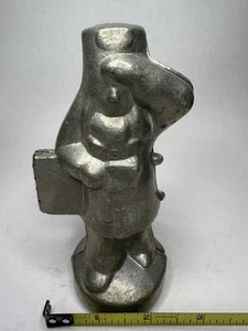 Antico stampo per gelato in peltro #458 capo nativi americani stampo figura incernierata B25 - Foto 1 di 12