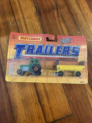 Remolque Matchbox Trailers 32400 TP108 de metal fundido a presión verde y amarillo 1990 Foto 1 de 4