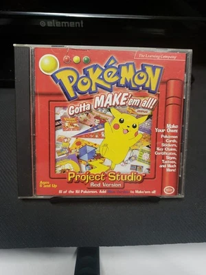 Pokemon Project Studio Red Version Gotta Make 'em All Nintendo CD-ROM w/ Manual - Image 1 of 3