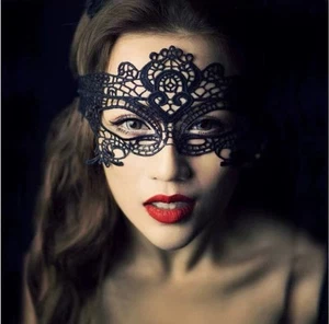 Skin Friendly Soft Eye Mask Lace Gothic Masquerade Fancy Dress Ladies Hen Party - Picture 1 of 8